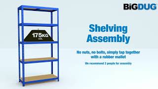 BiGDUG 3 Bay Boltless Shelving Mega Deal 3D Assembly [upl. by Sells]