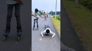 Skating unexpected public reactions😱😭skatersinline skatesskateboardingshortsyt shorts [upl. by Adlay]