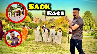 Sack race challenge 🤓  fun with kids 😅😅 [upl. by Plotkin]