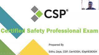 Certified Safety Professional Exam Part 4 [upl. by Norvil]