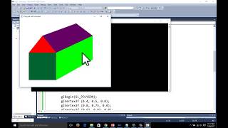 opengl mini project to draw HUT with opengl polygon function [upl. by Naahs]