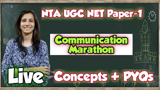 Communication Marathon3  NTA UGC NET Paper1  Concepts with PYQs Inculcate Learning Ravina [upl. by Marianna883]