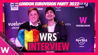 WRS  quotLlámamequot Romania 2022 INTERVIEW  London Eurovision Party 2022 [upl. by Enaj]