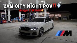 2AM STAGE 2 M340I NIGHT POV DRIVE‼️💨 JOINED A BUNCH OF BMW’S 🔥 [upl. by Manbahs41]