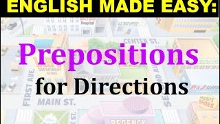 Prepositions for Directions  English Lesson and Practice [upl. by Airotcivairam]