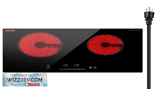 VEVOR Builtin Electric Cooktop Radiant Ceramic Cooktop 2 Burners 236x133 inch Review [upl. by Aicemed]