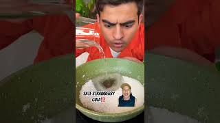 SATE STRAWBERRY GULA⁉️ funny comedy food magic foodie song music bollywood newsong [upl. by Sirhc]