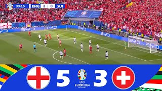 InghilterraSvizzera 11 PEN 53  Quarti di finale  UEFAEuro 2024  Highlights della Partita [upl. by Erlandson]