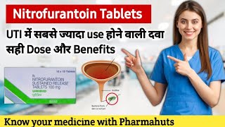 Nitrofurantoin tablets ip 100mg in hindi  Uribid 100 mg  Treatment of Urinary tract infection [upl. by Sillyhp]