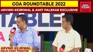 Arvind Kejriwal amp Amit Palekar Exclusive Interview With Rajdeep Sardesai  Goa Roundtable 2022 [upl. by Nnylhtak]