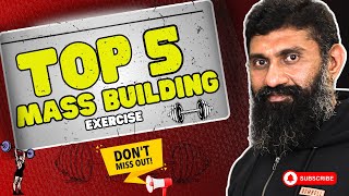 TOP 5 Mass Building Workout  Best Exercises  Biglee Tamil [upl. by Lait]