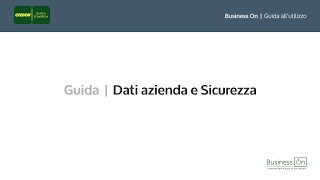 Credem Business On  Dati Azienda e Sicurezza [upl. by Eilssel]