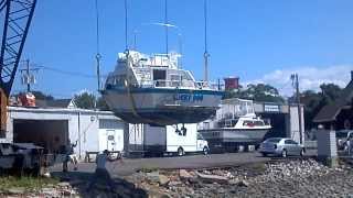 1970 28 Luhrs Sportfisher splashed [upl. by Bekaj410]