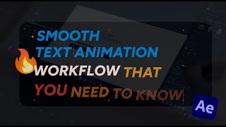 Smooth Text Animation in After Effects  Typography [upl. by Natasha]