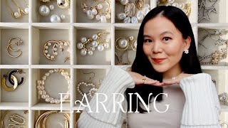 EARRING COLLECTION  Jewelry collection 70 affordable everyday amp statement earrings [upl. by Einor]