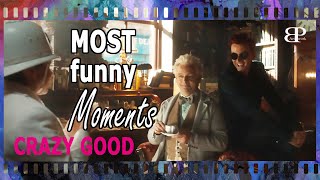 Crowley and Aziraphale  Most Funny Moments  GOOD OMENS video edit  Crazy Good [upl. by Ajnos]