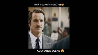 Tony Stark😈Meet With His Father 😲😍tonystark marvel hollywood ytshorts [upl. by Eimmot]