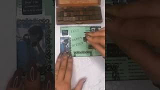 ASMR Birthday Letter For Jack A Cosmic Celebration Dark Green Cosmos Theme lettering waxseal [upl. by Egroej730]