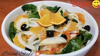 FENNEL AND ORANGE Salad Shorts 1minuterecipe [upl. by Rus]