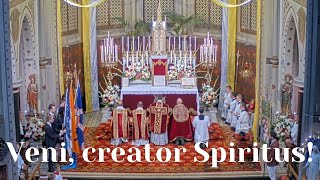 Veni Creator Spiritus  LYRICS  Traditional Latin Mass [upl. by Mikael750]