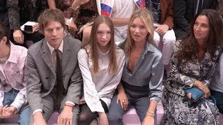 Nikolai von Bismarck Lila Moss Kate Moss and more front row at Dior Fashion Show [upl. by Leyes]