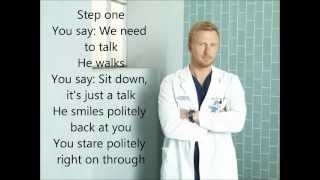 How to Save A Life Greys Anatomy with lyrics [upl. by Eeroc]