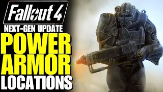 Fallout 4  ALL POWER ARMOR LOCATIONS T45 T51 Raider T60 amp X01 FO4 Power Armor Locations [upl. by Tezile476]