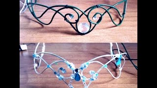 ELVEN  FAIRY CROWN diadem DIY TUTORIAL [upl. by Ahsiekahs]