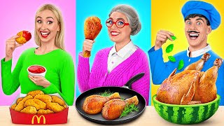 Reto De Cocina Yo vs Abuela  Hacks y Trucos de Cocina por Mega DO Challenge [upl. by Dnomaid224]