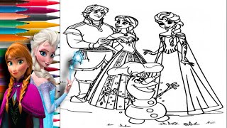 Princess Elsa 👸✨ Frozenl full family drawing 🎨🖌️  Disney Princess 👸🌟 cartoon  episode80 [upl. by Navillus]