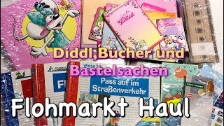 Flohmarkt Haul Juni 2018 Diddl Bücher und Bastelsachen [upl. by Alekahs]