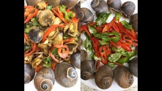 Comment faire des escargots frits avec des pimentschenal de crabe [upl. by Malynda]