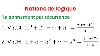 Notions de logique  Raisonnement par récurrence  Exercice classique  SM amp SE [upl. by Goodyear]