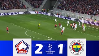 Lille v Fenerbahçe 21 match highlights UCL playoff 2024 [upl. by Caughey]