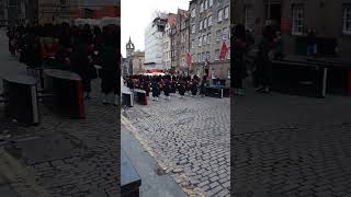 Edinburgh Pipers on Royal Mile [upl. by Nnylrats948]