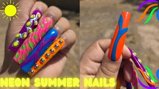 Neon Summer Nails [upl. by Oigolue]