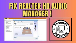 How to Fix Realtek HD Audio Manager Windows 10 not Showing [upl. by Eibber]