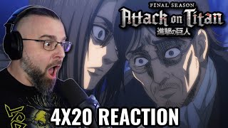 ATTACK ON TITAN 4X20 REACTION Memories from the future Shingeki No Kyojin [upl. by Llehsram]