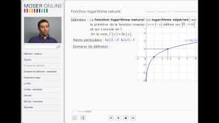 Fonction logarithme naturel  cours de mathématiques  MATU ONLINE [upl. by Anaerol]