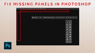 Photoshop Tool Bar Missing  Photoshop Option Bar Missing  Missing Panels in Photoshop [upl. by Rawdin802]