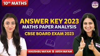 Class 10 MATHS Answer Key 2023  MATHS Paper Analysis 2023 All Unique Sets CBSE Board Exam 2023 🎯 [upl. by Afatsuom]