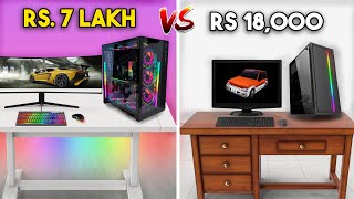 EXPENSIVE VS CHEAP GAMING PC SETUP [upl. by Jedd268]