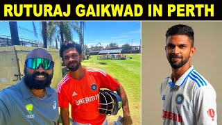 RUTURAJ GAIKWAD IN PERTH  TEAM MANAGEMENT TOLD RUTURAJ GAIKWAD TO STAY BACK IN AUSTRALIA WITH TEAM [upl. by Phila]