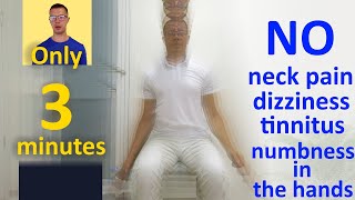 One SIMPLE exercise for Neck Pain Tinnitus dizziness numbnessinhandstinnitus [upl. by Burgener]