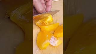 Slicing Persimmon slicing cuttingskils persimmonfruit [upl. by Donn166]