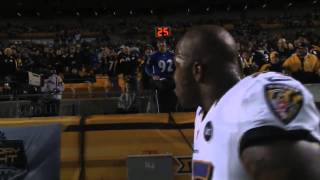 Must See Suggs Exchange With Steelers Fans [upl. by Namhcan]