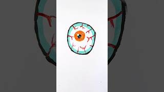 Helloween Eyeball 🎃🧿 Acrylic painting for kids helloween eyeball art painting shorts [upl. by Ikoek]