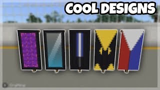 MCPE Tutorials 5 Cool Banner Designs Minecraft PE 12 Update [upl. by Llerdnad]