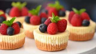 Easy Mini Cheesecakes Recipe [upl. by Vincenz34]