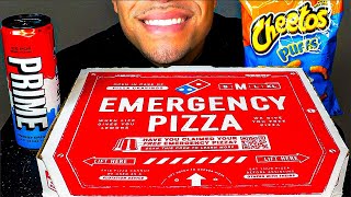 DOMINO’S EXTRA CHEESE PIZZA CHEETOS PUFFS PRIME ENEGRY DRINK ASMR MUKBANG NO TALKING BIG BITES JERRY [upl. by Astrea241]